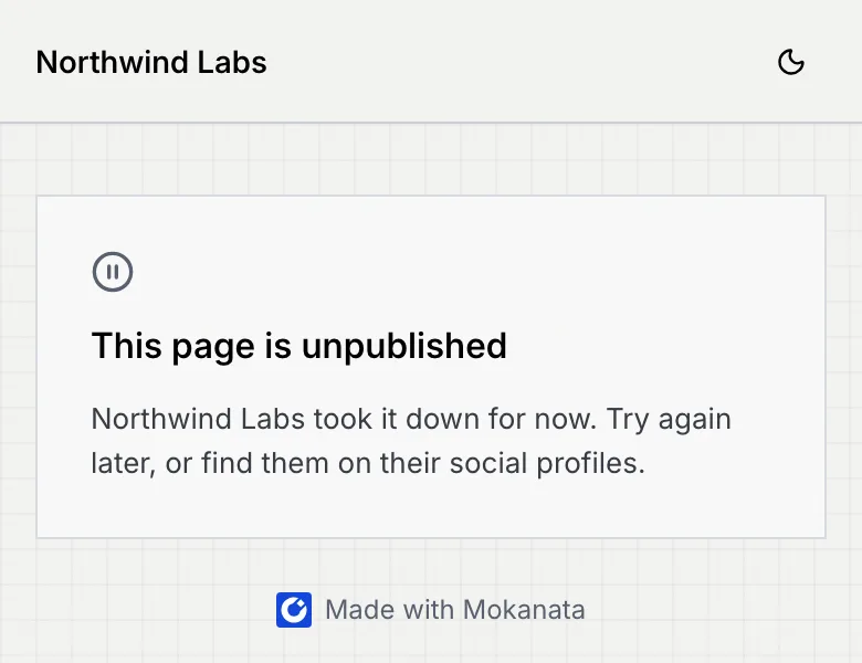 On a phone: This page is unpublished, Northwind Labs took it down for now. Try again later, or find them on their social profiles.