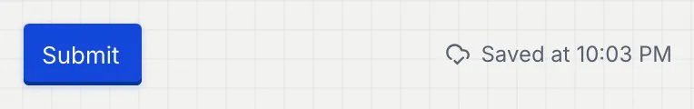 The Submit button with Saved at 6:19 PM beside it