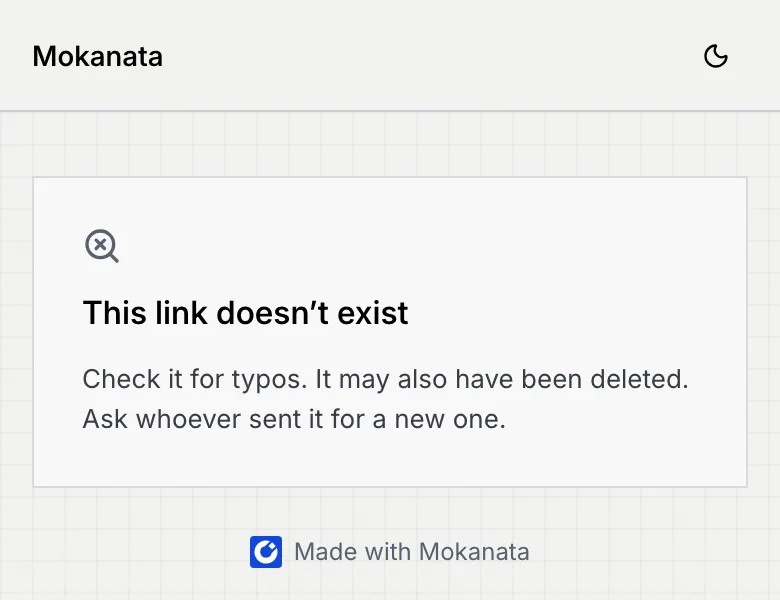 On a phone: This link doesn't exist, Check it for typos. It may also have been deleted.